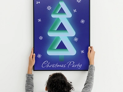 Christmas Poster - made in Figma 3d shapes christmas design christmas tree figma figma design figma plugins graphic design holiday design livestream paper poster party poster poster ui ux