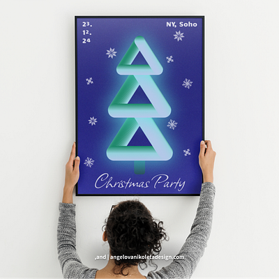 Christmas Poster - made in Figma 3d shapes christmas design christmas tree figma figma design figma plugins graphic design holiday design livestream paper poster party poster poster ui ux