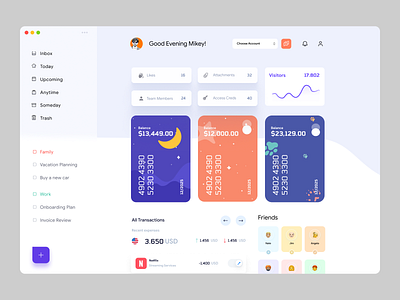 Banking Dashboard UI accounts admin panel analytics banking dasboard design dashboard dashboard ui design finance homepage saas dashboard statistics ui concept ui design wallet web design web page