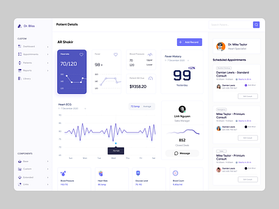 Patient Management Dashboard UI admin panel dashboard dashboard design dashboard ui data analytics design homepage management tools patient management product design saas dashboard statistics ui concept ui design web web design web page