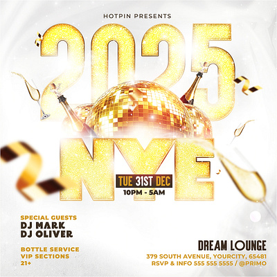 New Year Flyer Template nye party