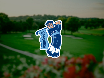 Mascot Logo | University of San Diego character college design golf illustration logo mascot swing team university vintage