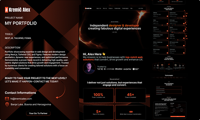 A Portfolio So Good, Even I’d Hire Me figma full stack next.js tailwind uxui