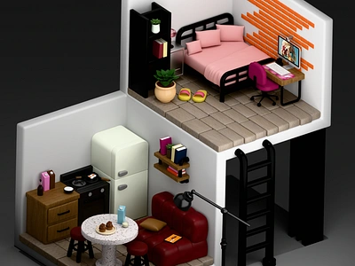 Home Sweet Home Mini Edition 3d animation blender room