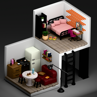 Home Sweet Home Mini Edition 3d animation blender room