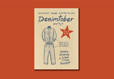 Denim Party canadian tuxedo carharrt design denim denim party dickies fall party fall party poster party poster vintage design vintage poster work wear work wear design