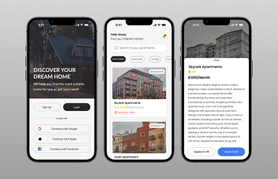 Real Estate App designthinking figma real estate uxdesign