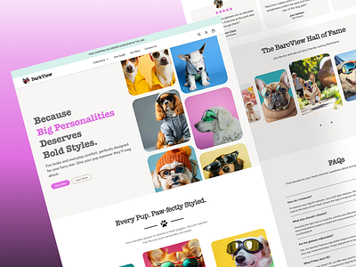 BarcView - Pet Accessories | Landing Page brand design branding chapgpt creative design design process design thinking entrepreneur figma framer landing page midjourney product design small business startups ui user experience user interface ux visual design web design