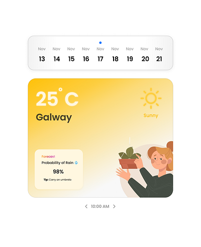 Daily UI 37 - Weather Design dailyui design figma product design ui ux