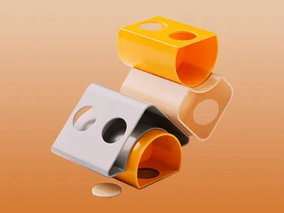 3D Abstract Design 3d 3d design abstract composition abstract geometry architectural concept colors creative creative modeling curved surfaces design design elements design inspiration geometric minimalist structure modern modern aesthetic object rendering shape exploration visual balance yellow accents