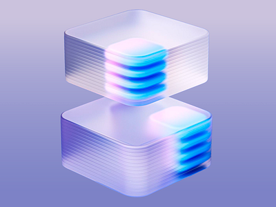 3D Layered Blocks 3d 3d design abstract blue clean geometry creative design digital rendering glowing effect gradient blue gradient lighting high tech style innovation design innovative minimalist design modern modern aesthetics smooth edges stacked shapes translucent materials