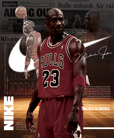 JORDAN X NIKE POSTER DESIGN branding graphic design nike photoshop poster