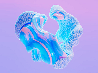 3D Fluid Form 3d abstract abstract rendering blue color harmony colors combination of colors creative visuals digital aesthetics fluid design futuristic design gradient effect innovation liquid shape modern composition organic form pastel gradients pink smooth flow soft aesthetics speckled pattern