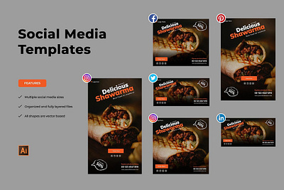 Social Media Marketing Templates facebook ad template instagram template linkedin template marketing presentation marketing template marketing templates social media marketing templates social media mockups social media template twitter post