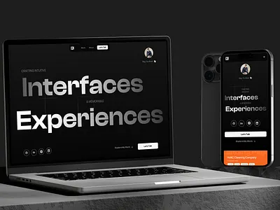 UX UI Design Portfolio Website dark design portfolio homepage landing page personal portfolio portfolio template responsive web design web ui
