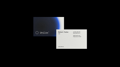 Unilox - A university management suite branding business card design nolox saas university management software