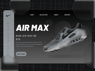 Nike Air Max 90 - Concept Landing page branding conceptdesign landingpage nike ui ux webdesign