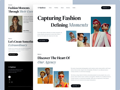 Opulence - Photography Agency Landing Page agency art direction art director artwork business creative creative direction image landing page photo photograph photographer photography portfolio potrait photography rifath visual identity web web design website