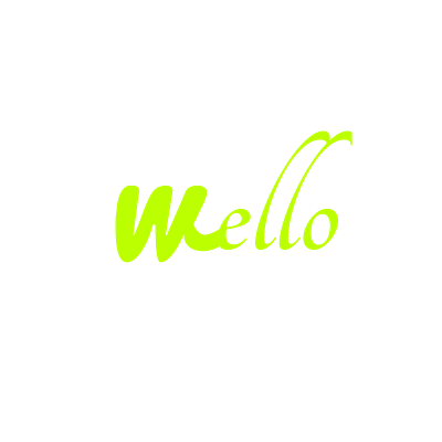 Wello 3d graphic design logo