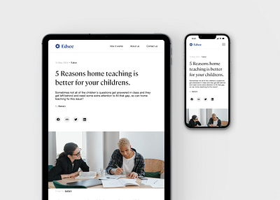 Edsee - Education Institute blog branding edsee nolox ui web design