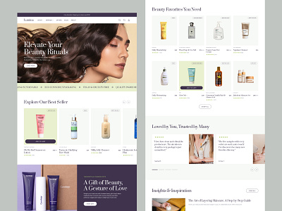 Cosmetics E-commerce UI Kit beauty bodycare cosmetic cosmetics ecommerce figma plugin homepage landing page nucleus online shop plugin skincare ui ui kit uiux web design website