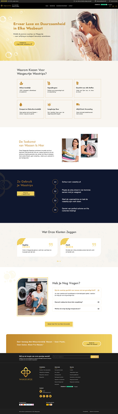 Landing Page Design for Wasgeurtje adobe photoshop branding design graphic design landing page design ui ux web web design website design