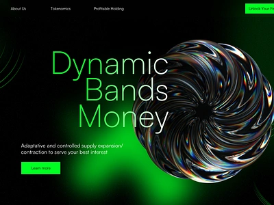 Dynamic Bands Money branding dark design ethereum finance fintech ui web3