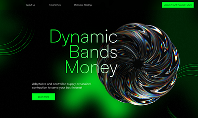 Dynamic Bands Money branding dark design ethereum finance fintech ui web3