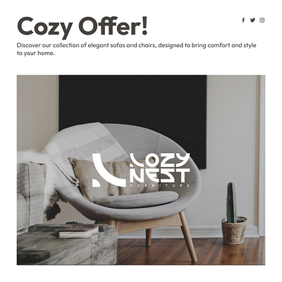 CozyNest Project - Social Media Graphic furniture furniture design graphic design social media design social media graphic design