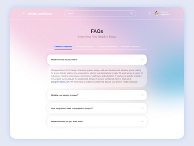 #DailyUI: Day 92 - Frequently Asked Questions app cx dailyui design faq faqs frequently asked questions mobile qa support ui ui design uiux uiux design ux ux design uxui uxui design web website