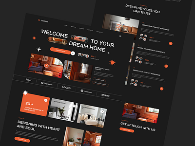 Decorin - Home Decor Website Template decoration furniture graphic design landing page room sanstive ui website