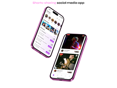 Shorts-Sharing Social Media App app design instagram iphone media message mobile people reels sharing shorts social story tik tok trending trends video youtube