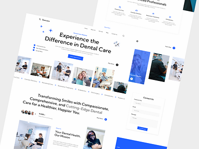 Dencare - Dental Care Website Template clinic dental doctor graphic design landing page medical modern sanstive treatment ui website