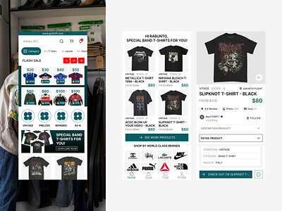 GOTHRIFT - APPLICATION app app design band brands checkout clean design design detail product e commerce exploration flash sale jacket jersey product simple design t shirt ui uidesign uiuxdesign vintage