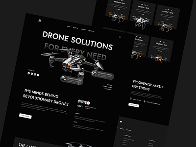 Maturen - Drone Website Template camera drone graphic design helicopter landing page sanstive ui videography website