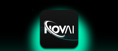 novAI ai branding dark design logo solana ui