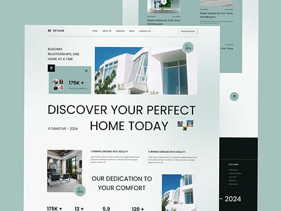 Retawe - Real Estate Website Template agent business corporate design graphic design landing page property realestate sanstive ui website