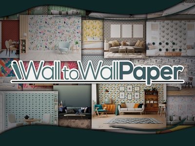 Wall To WallPaper branding mural textile textile art textiles wallpaper web web design