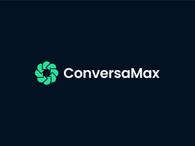 Logo ConversaMax | Chat Symbol branding design graphic design green icon logo logomark tech logo