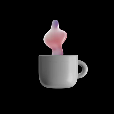 A cup of coffee. animation branding graphic design motion graphics spline spline 3d ux