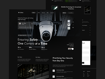 Citive - CCTV Website Template alarm camera cctv graphic design landing page protection safety sanstive security ui website