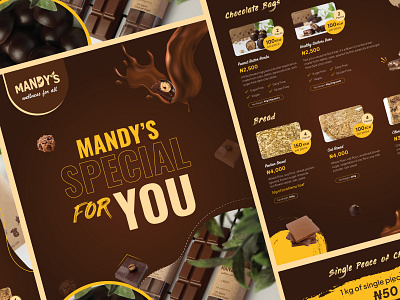 Chocolate Brochure design branding graphic design illustration typography ux vector