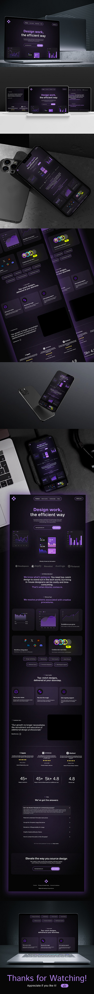 Atomic Landing Page design graphic design ui ux website