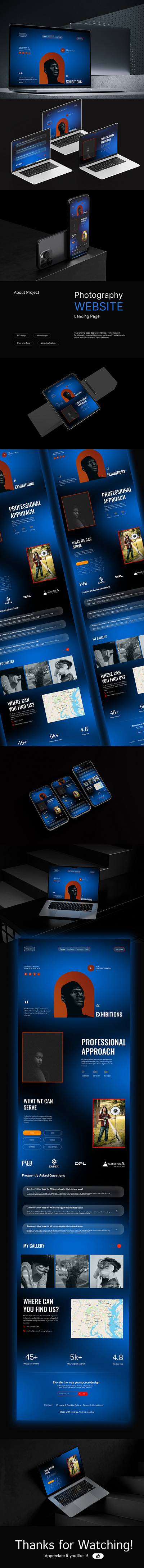 Photography Landing Page branding design graphic design ui ux website