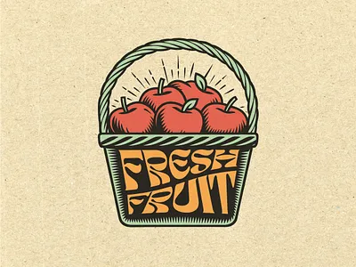 Fresh Fruit 2d amazon art branding custom t shirt design fresh fruit graphic design illustration logo vector vintage
