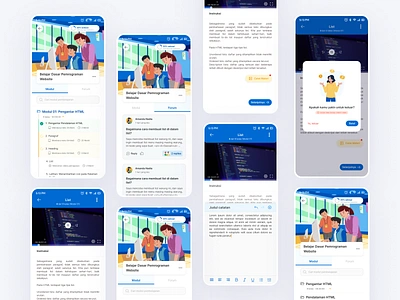 Online Learning Course daily ui design illustration indonesia indonesia mobile apps indonesia ui learning management system lms mobile application online course online course learning online courses online mobile apps product design programming course programming online course ui ui mobile apps user interface user interface design