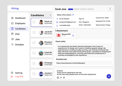 Recruitment Hiring SAAS Dashboard UI Design hiring saas dashboard hiring web design mobile app recruitment dashboard saas business saas dashboard ui design ui designer web design web designer website design