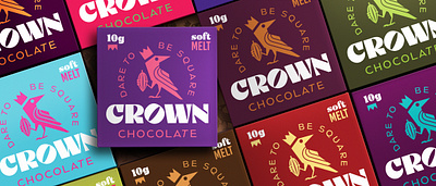 Crown Chocolate Packaging Design box design chocolate chocolate box colorful crow crown packaging simple square