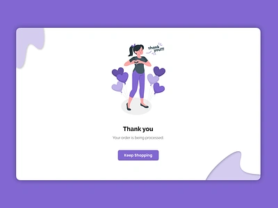 Thank You UI Design app apreciation branding figma illustration new scren text thank thanks trend