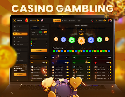 Casino website betting casino casino design clean creative design gambling gaming interface jackpot luxury minimal modern poker roulette slots sport betting uiux webapp website